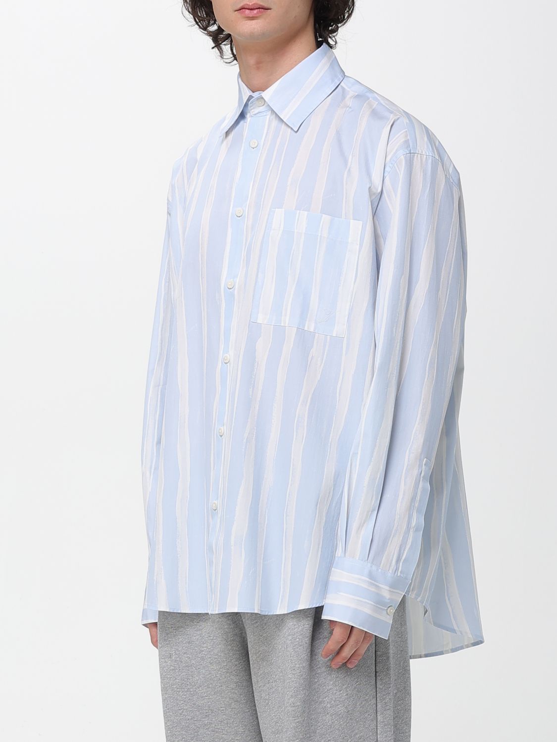 Shirt Men color Gnawed Blue