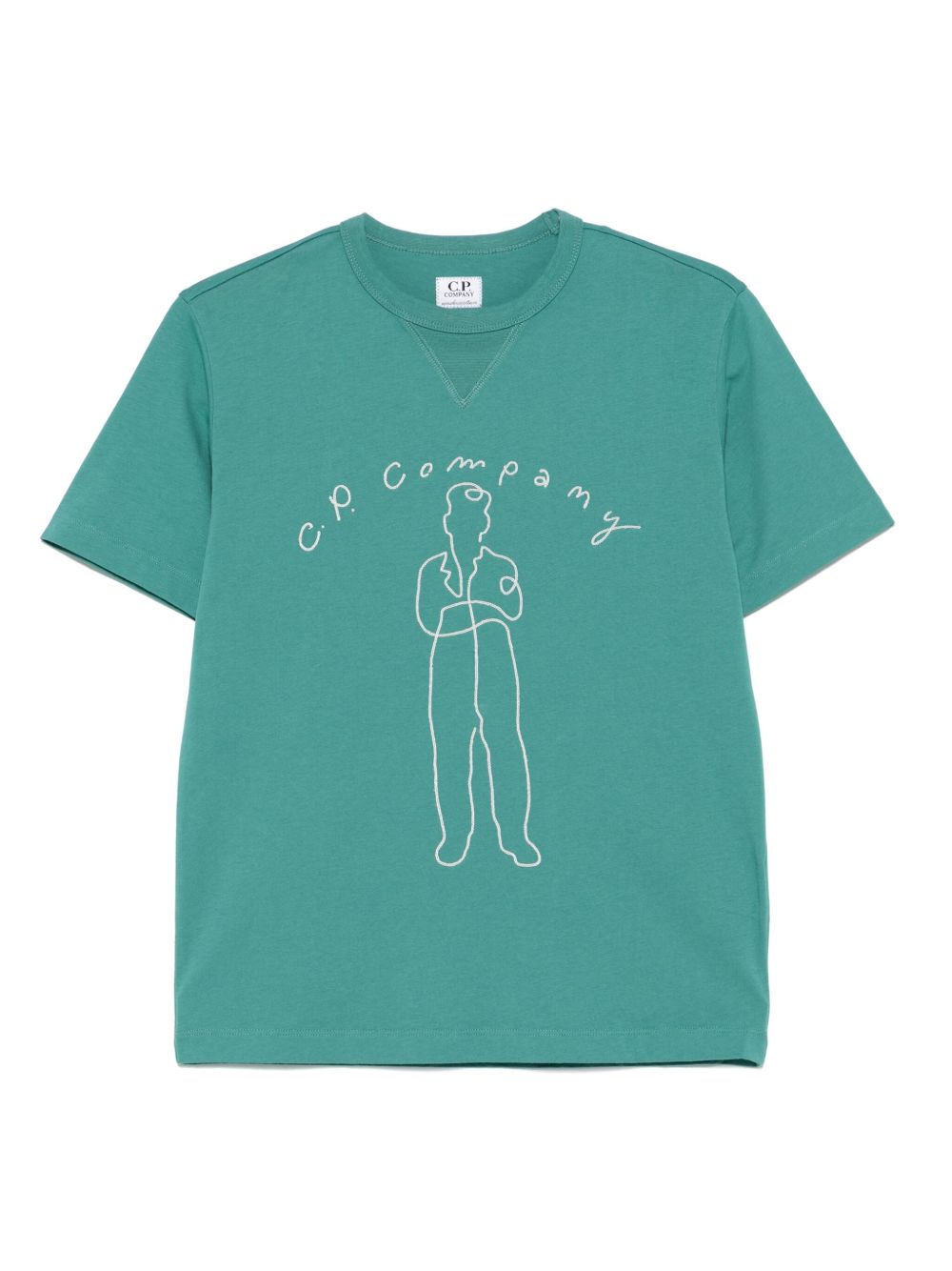 C.P. Company Kids embroidered T-shirt - Green