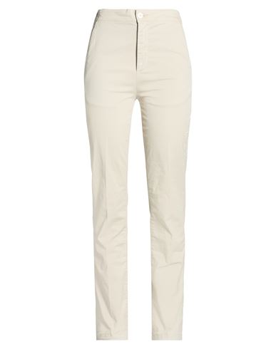 Woman Pants Beige Size 28 Cotton, Elastane