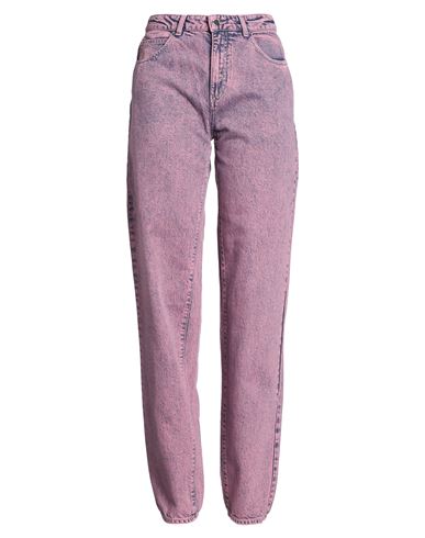 Woman Jeans Pink Size 27 Cotton, Lyocell, Elastane