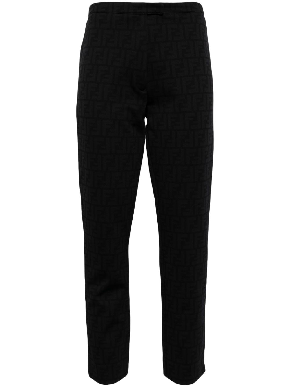 Zucca-print cropped trousers - Black
