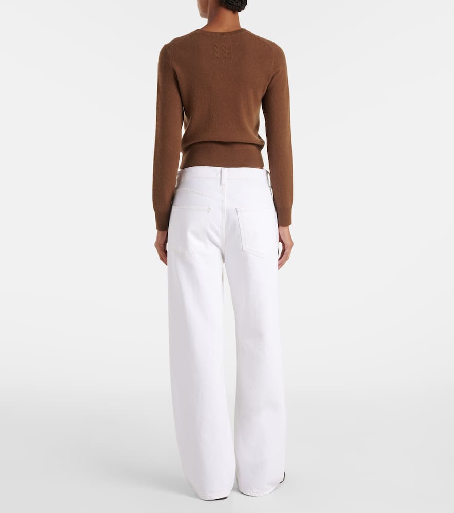Mid-rise wide-leg jeans