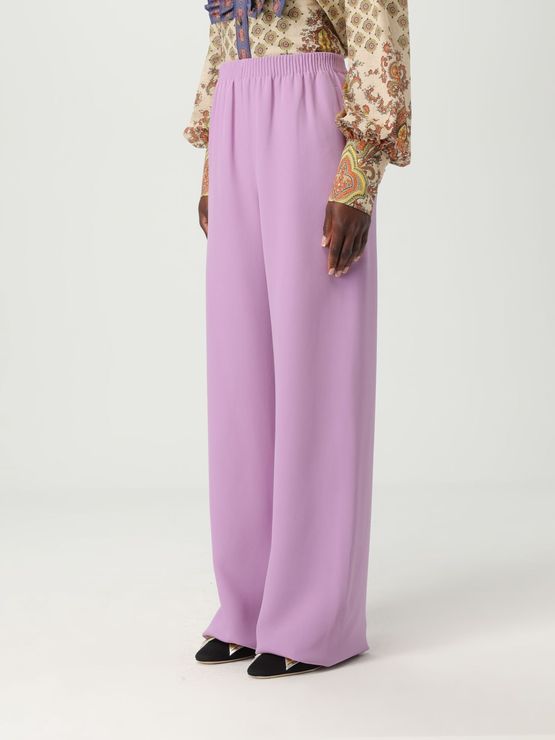 Pants VALENTINO Woman color Violet