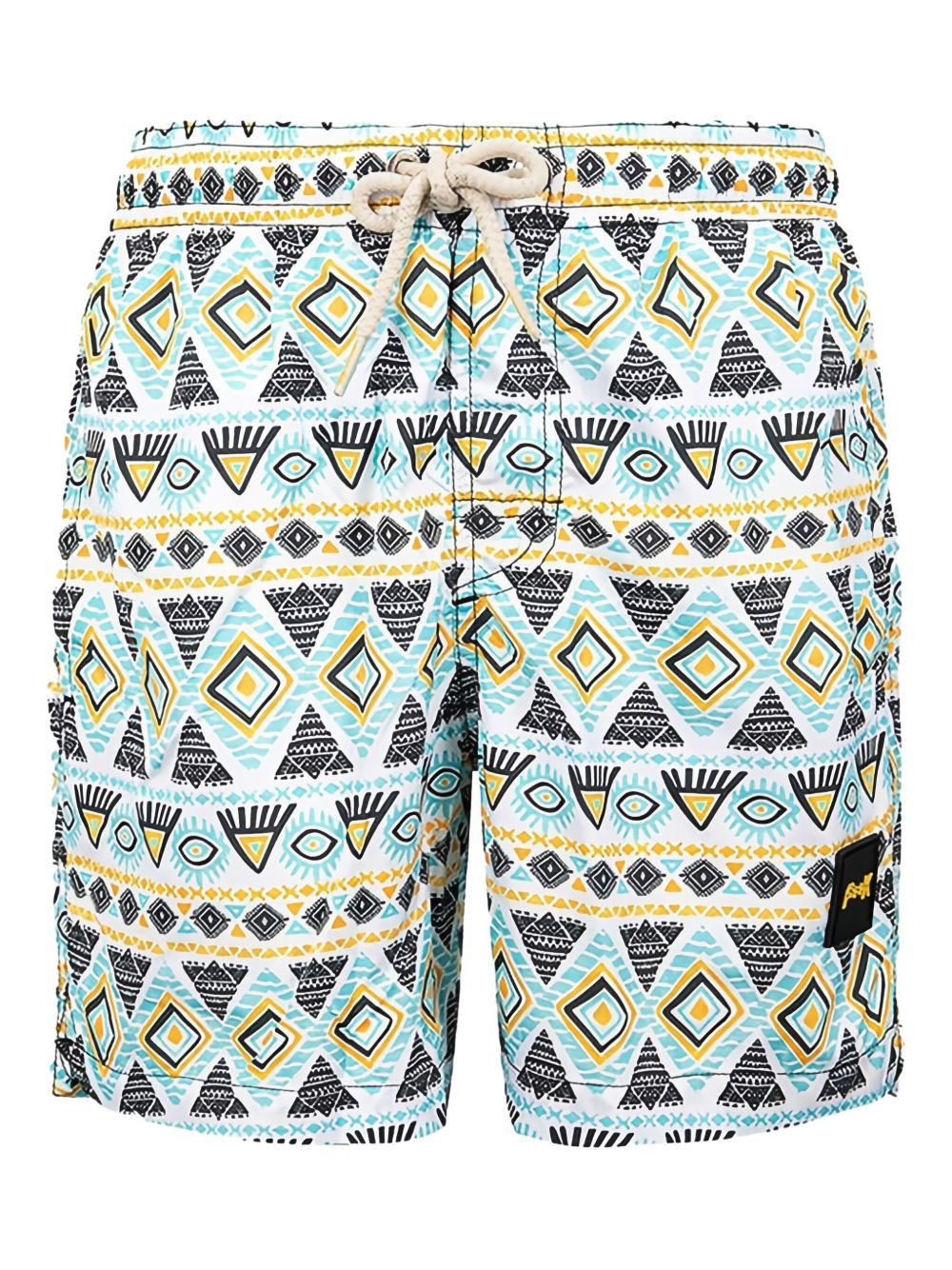 Geometric-print swim shorts - Blue