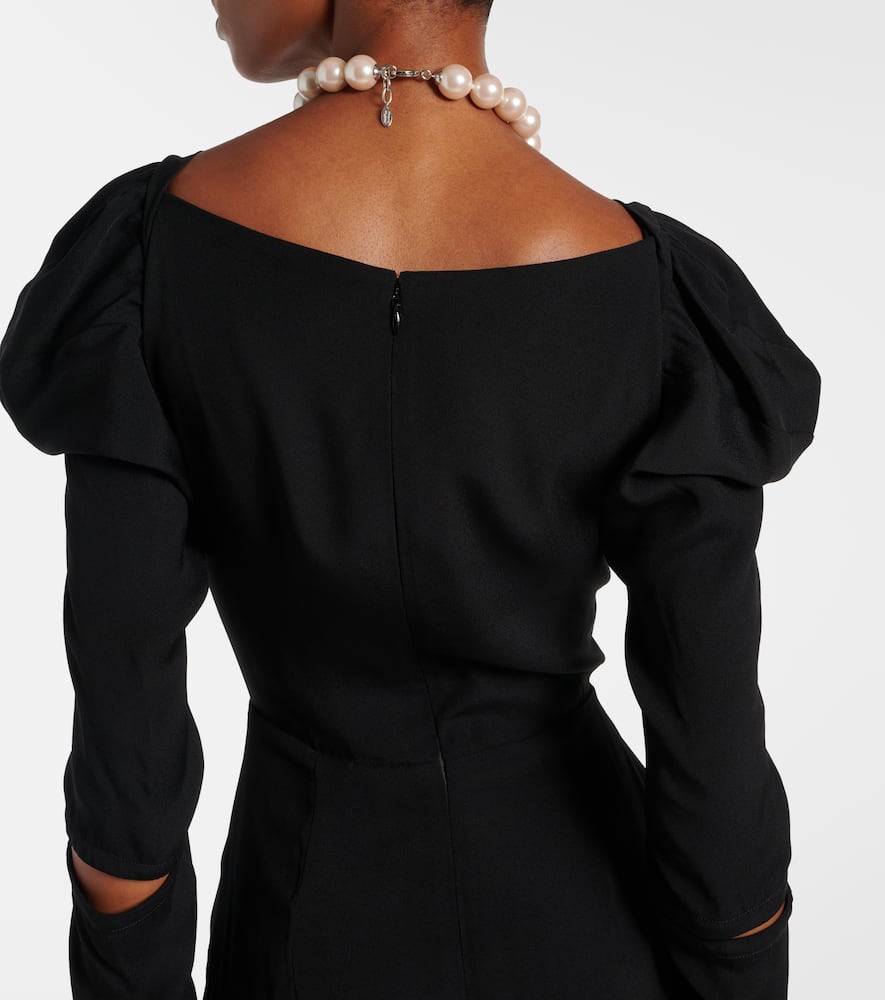 Panther draped midi dress