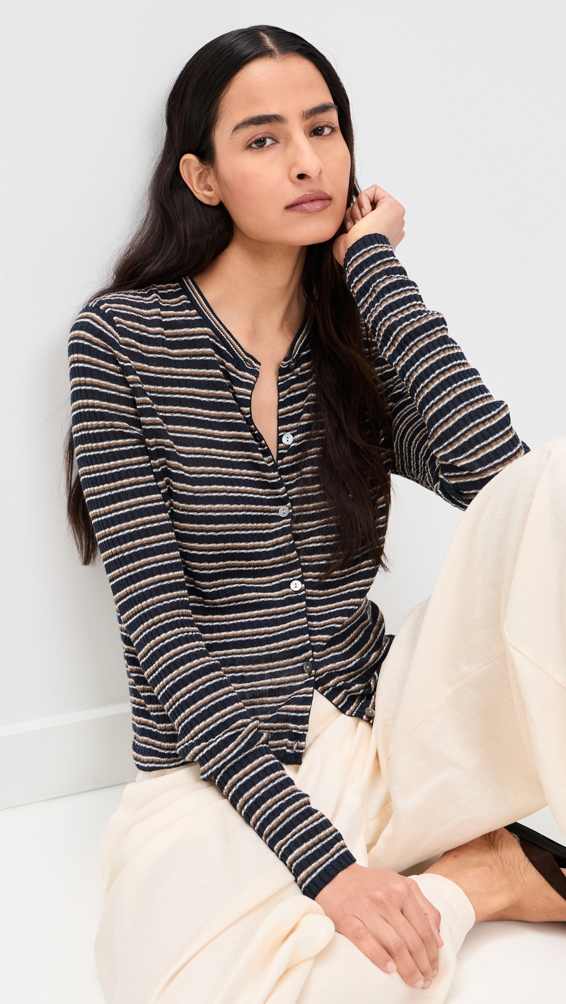 Cropped Cardigan Nocturne Blue