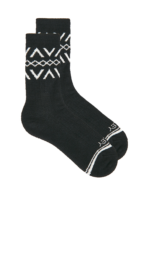 Varley Chadwick Fairisle Sock in Black. S/M. Also in