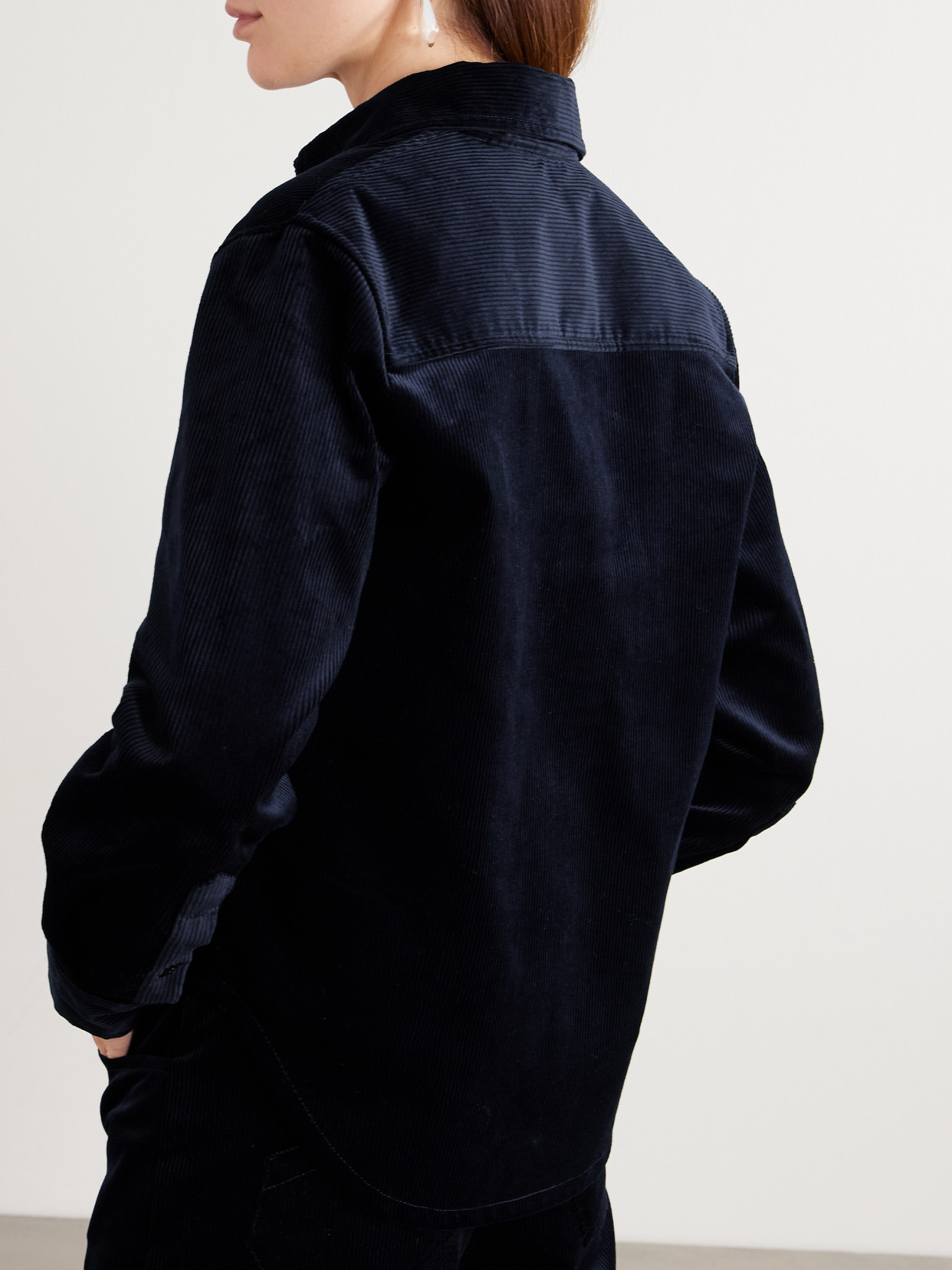 Bartolomeo Cotton-corduroy Shirt - Blue
