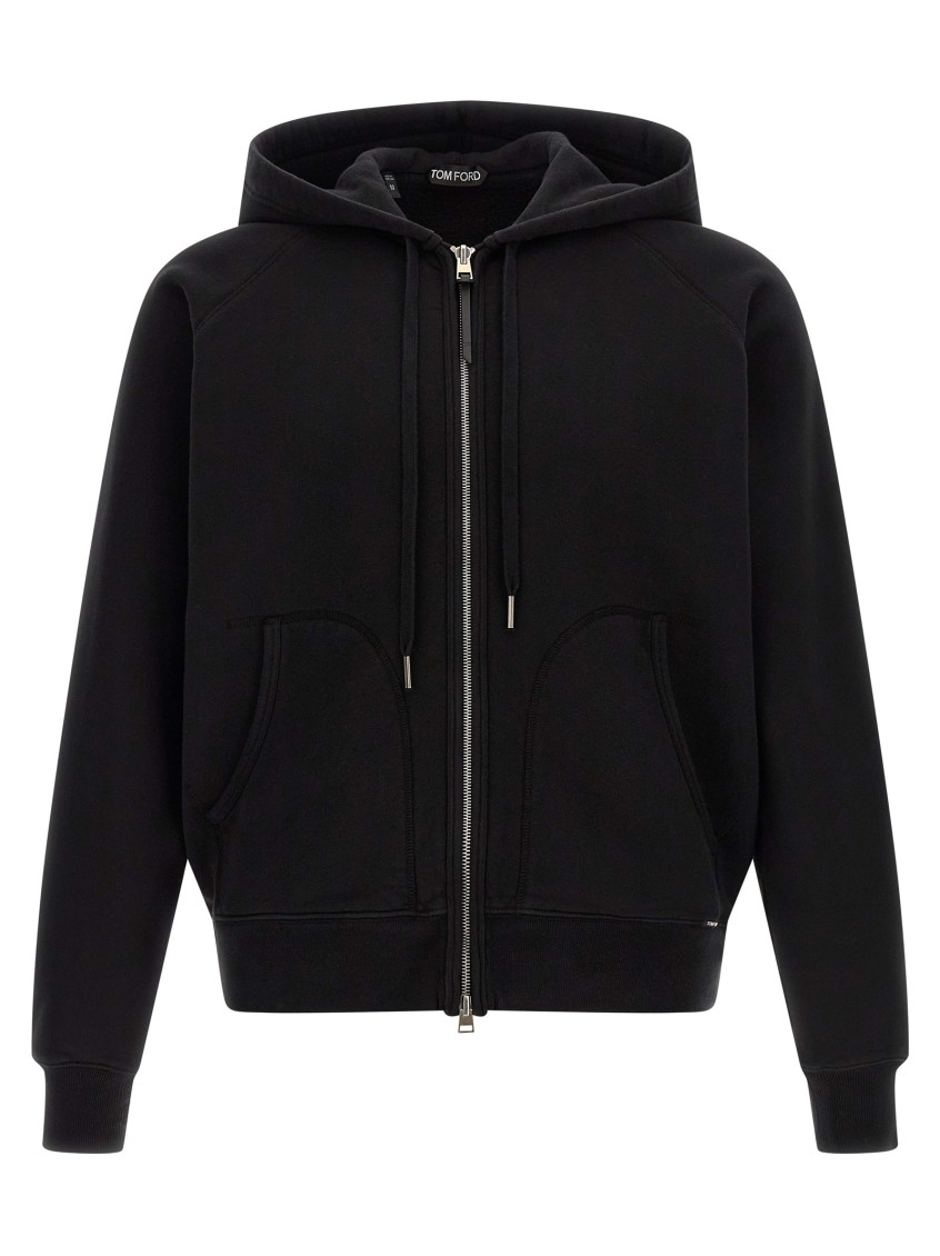 Tom Ford - hooded cotton jacket drawstring kangaroo pocket