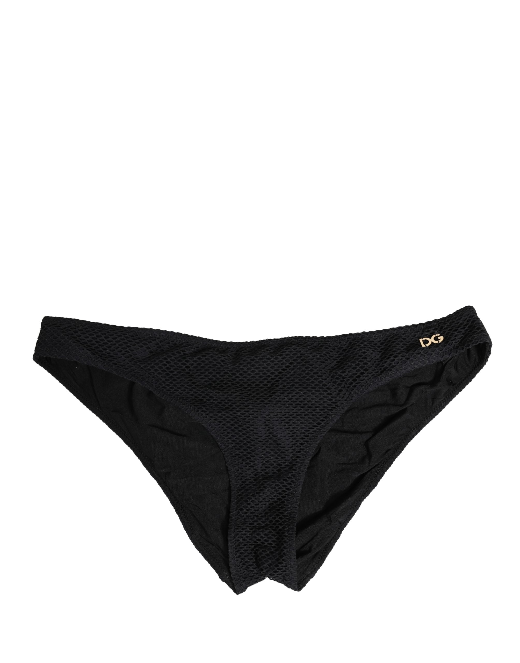 DG Logo Plaque Nylon Brief — Black