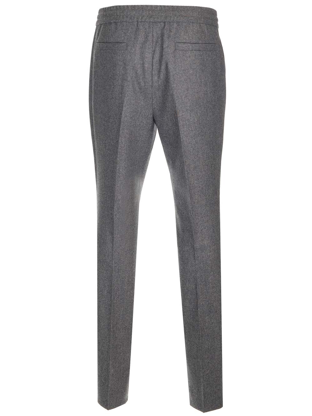 Drawstring straight-leg trousers - Grey