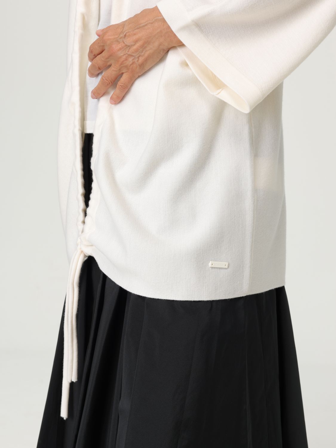 Hooded wool cardi-coat - Brown