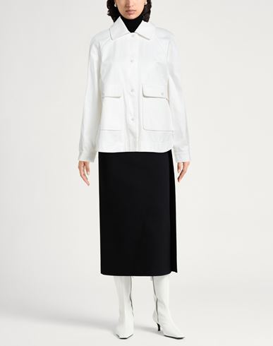 Woman Jacket Ivory Size 6 Cotton