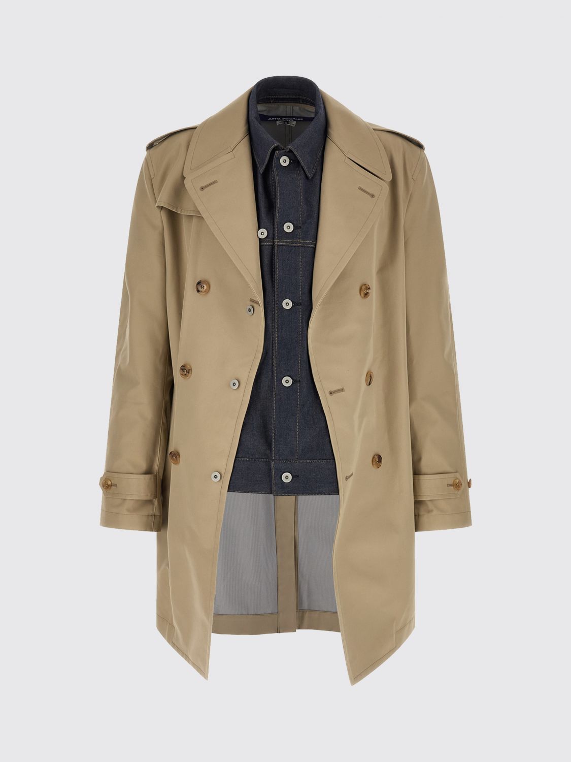 Coat Men color Beige