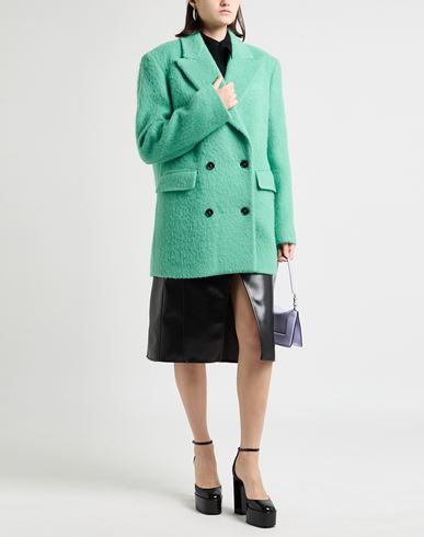 Woman Coat Green Size 6 Virgin Wool, Polyamide, Alpaca wool