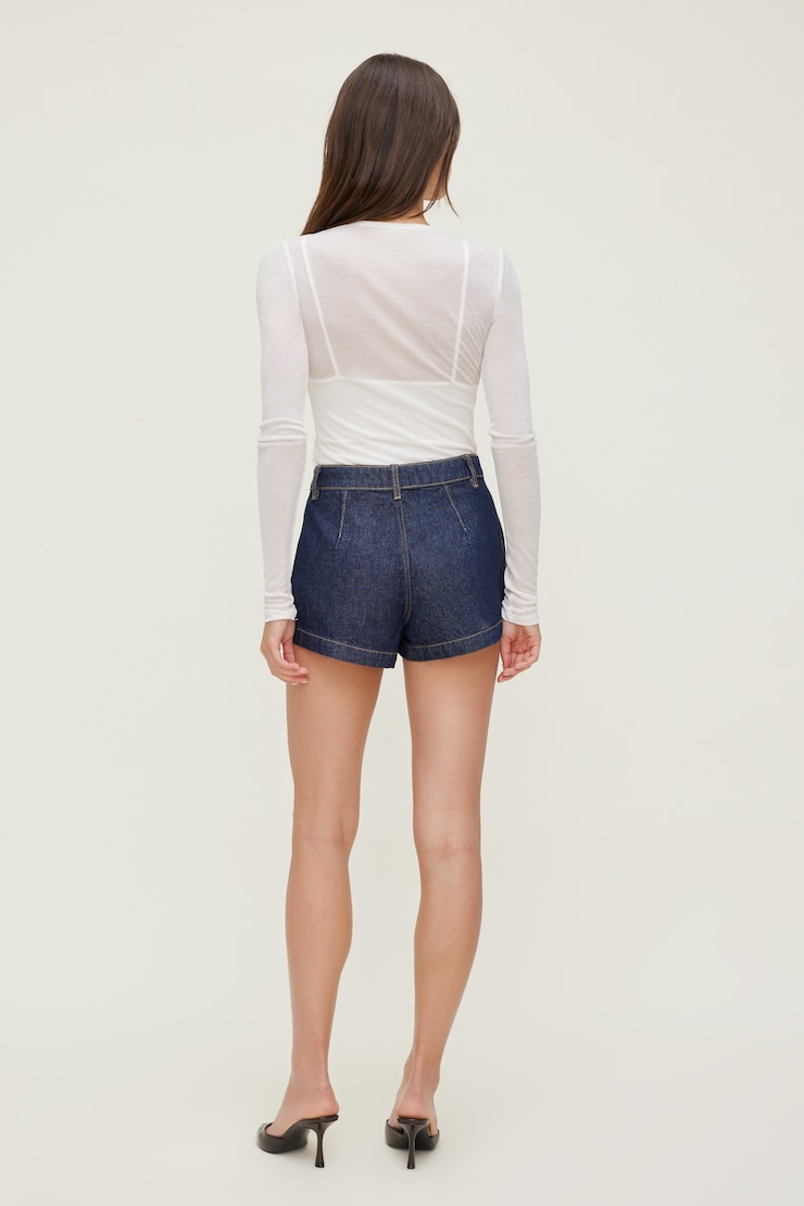 Eliana High Rise Jean Shorts - Blue - Women Clothing