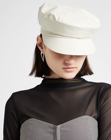 Baker Boy Hat Woman Hat Beige Size S Polyurethane, Polyester