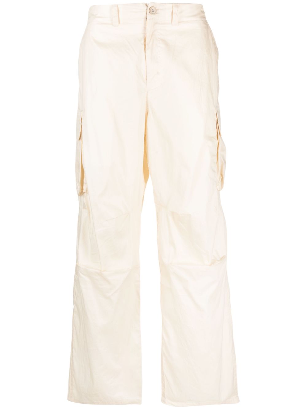 Wide-leg cargo trousers - Neutrals