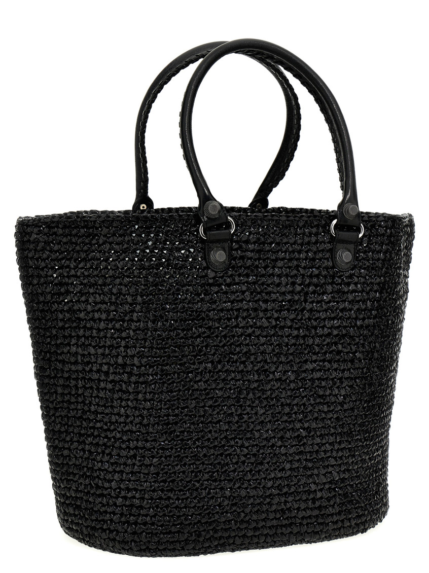 -Le Cagole Panier Tote Nero-Donna