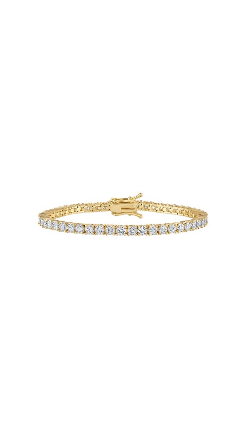 Alexa Leigh TENNISARMBAND MIT KRISTALLAKZENTEN in Metallic Gold