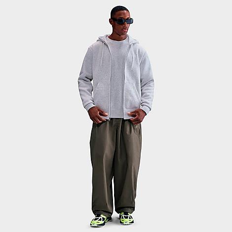 Men's Club Fleece Embroidered Premium Full-Zip Hoodie in Birch Heather/White/White