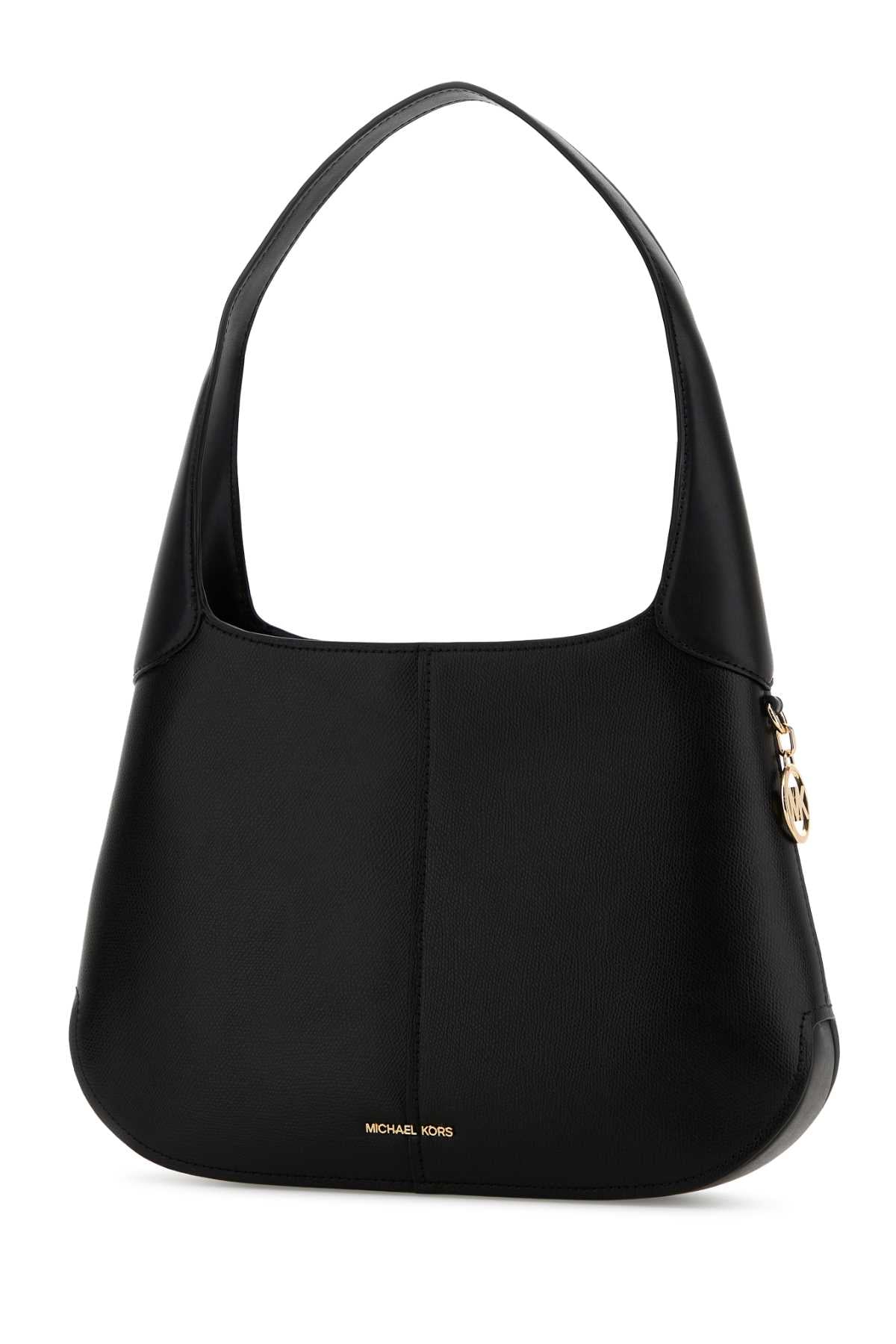 Michael By Michael Kors Black Leather Alice Shoulder Bag
