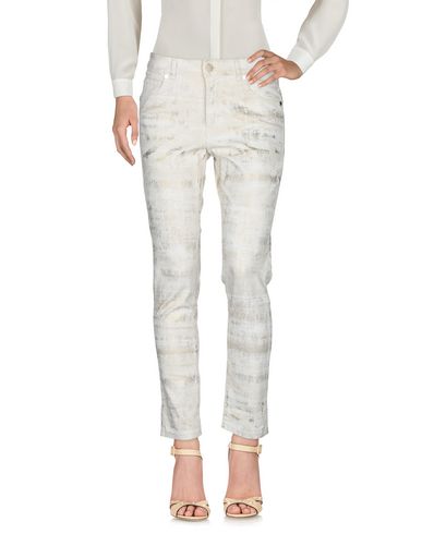 Woman Pants Beige Size 4 Cotton, Elastane