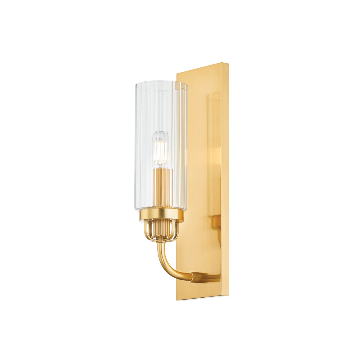 Aged Brass One Light Wall Sconce from the Halifax Collection