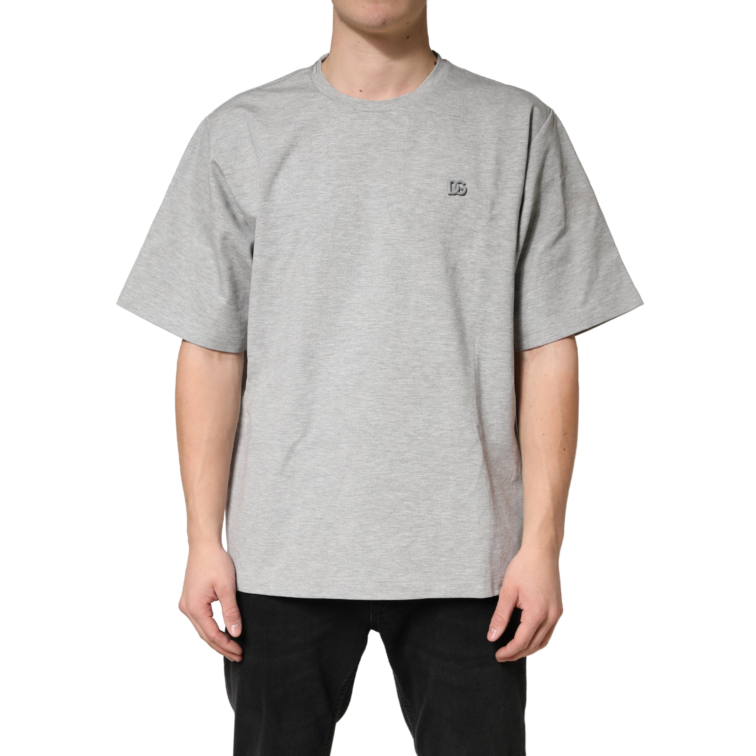 Cotton Crewneck T-Shirt — Gray
