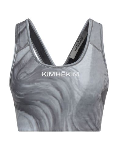 Woman Top Grey Size M Polyester, Elastane