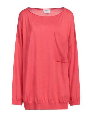 Snobby Sheep Woman Sweater Tomato red Size 8 Silk, Cashmere