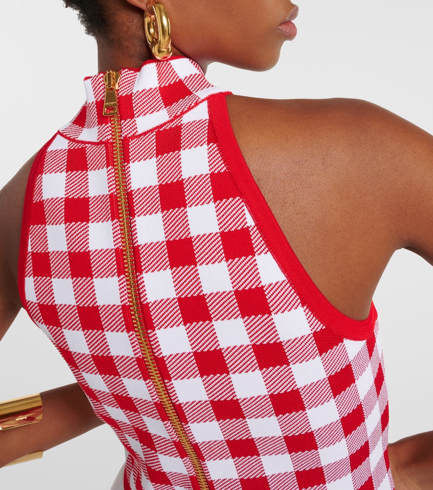 Balmain Checked crop top