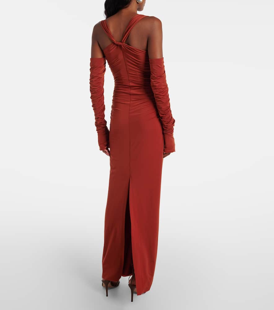 Rosseli gathered jersey maxi dress