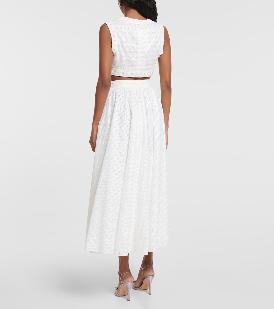 Macramé midi skirt