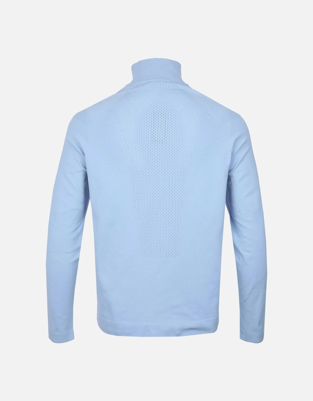 Men's Boss K_seamless Tech_qz Half Zip Knitwear Open Blue - Size: 44