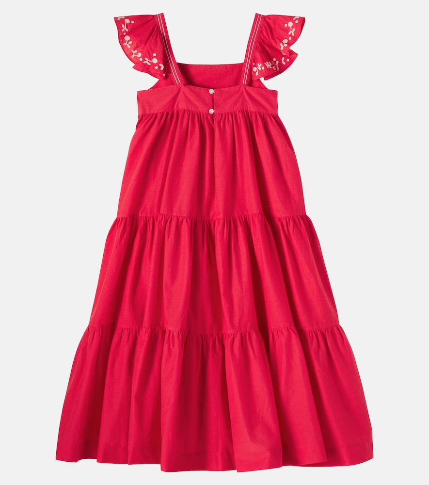 Cora embroidered tiered cotton dress