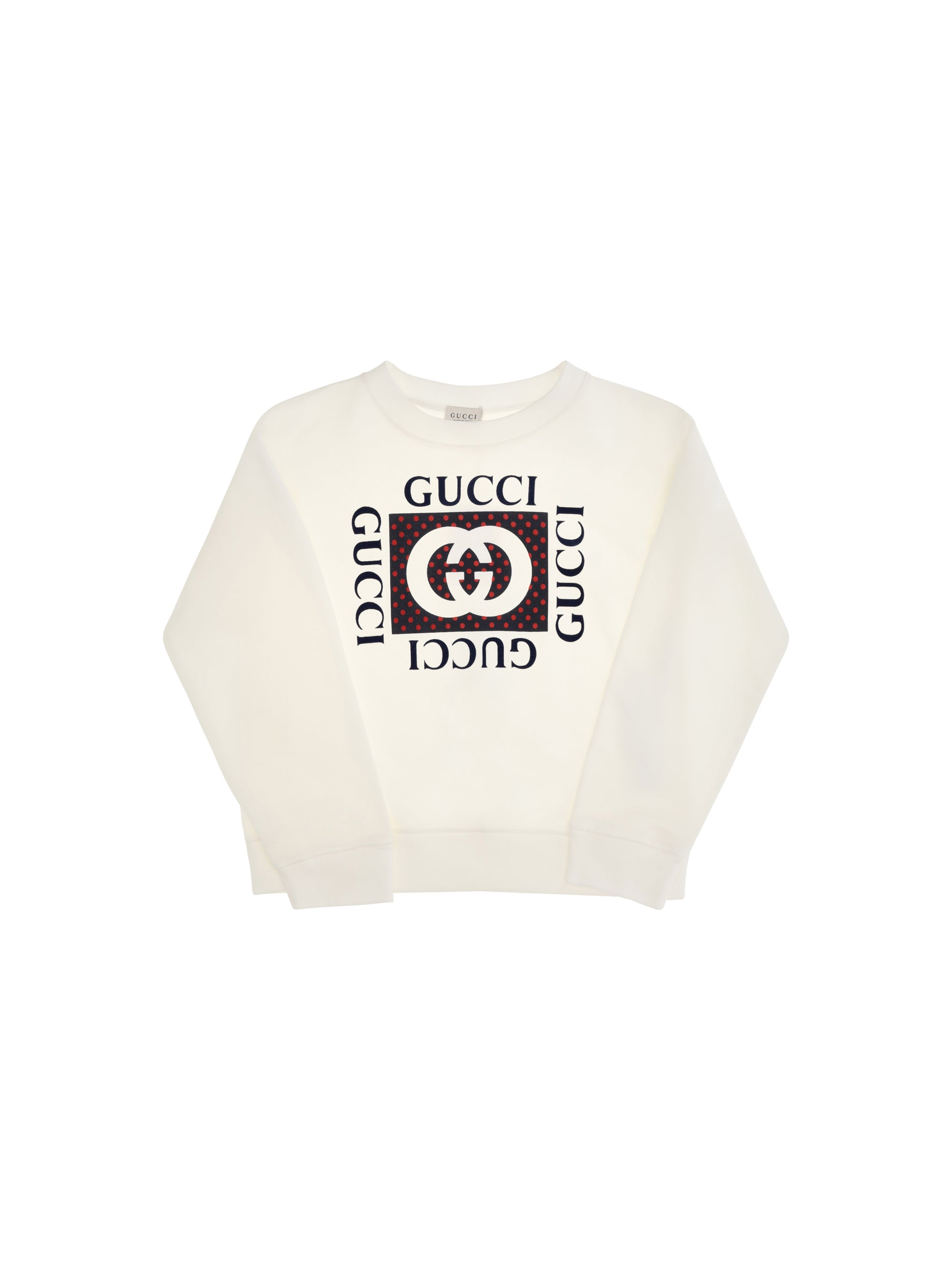 Logo-Embroidered Interlocking GG Sweatshirt — White