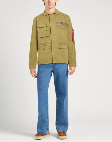 Man Jacket Military green Size M Cotton