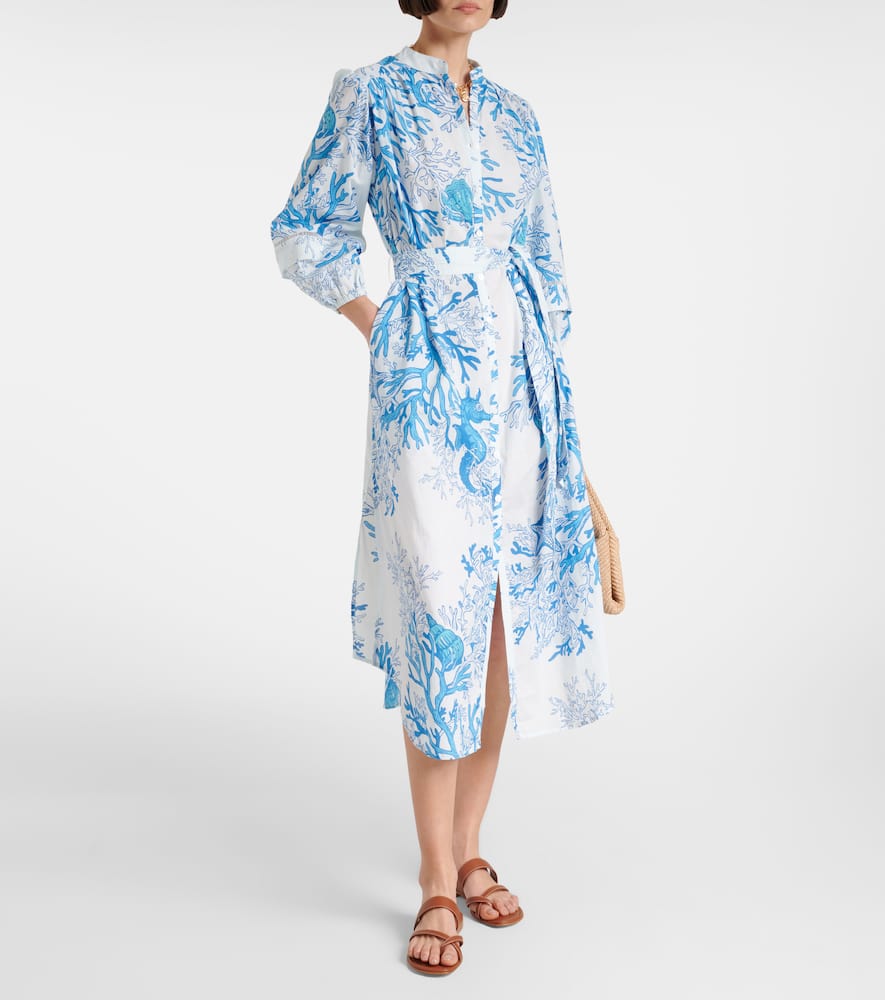 Cathy printed cotton shirt dress