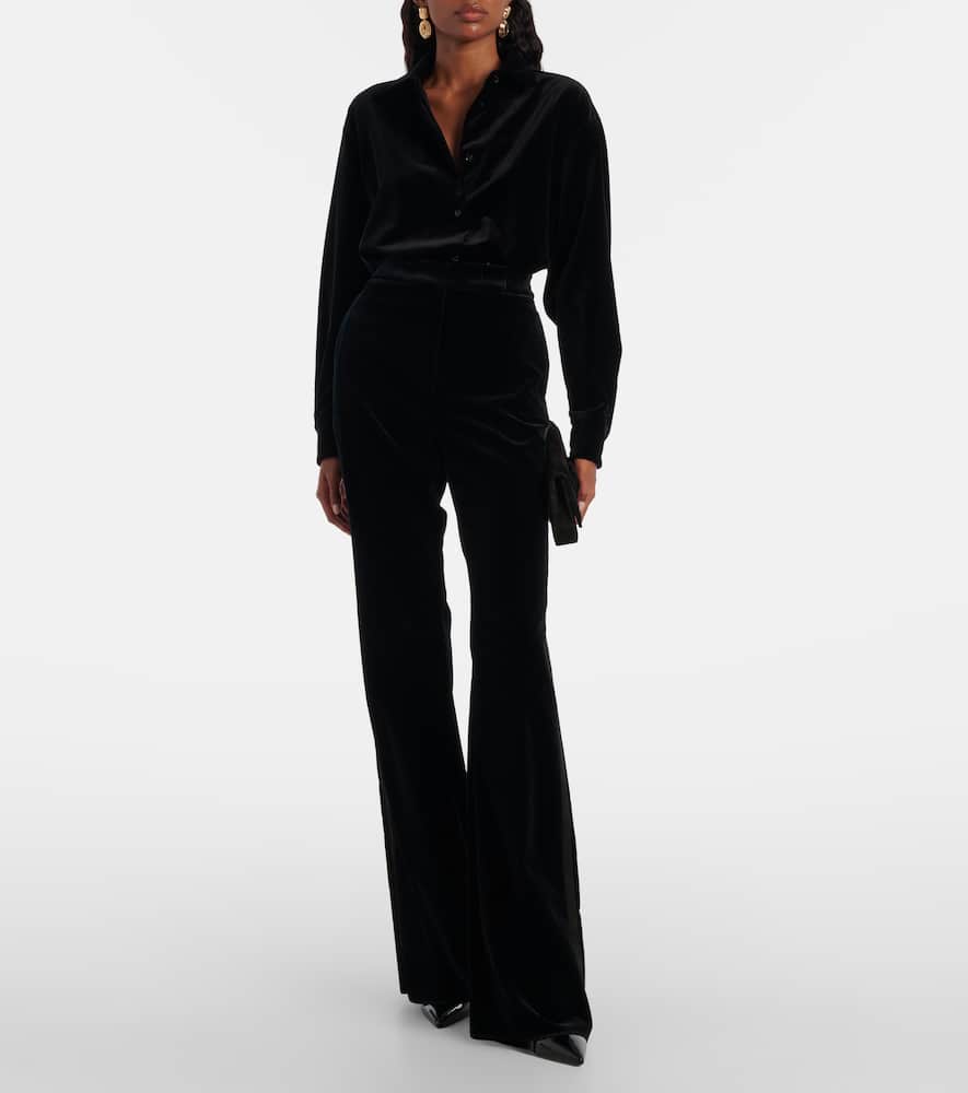 Cotton velvet bodysuit