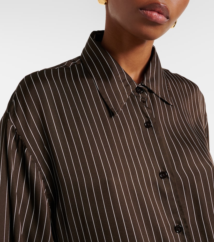 Peri pinstripe satin shirt
