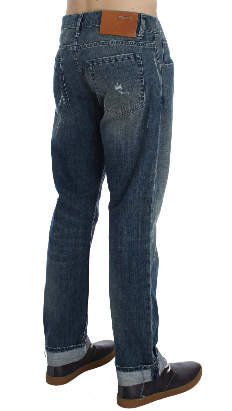 Acht Blue Wash Cotton Denim Regular Fit Men's Jean