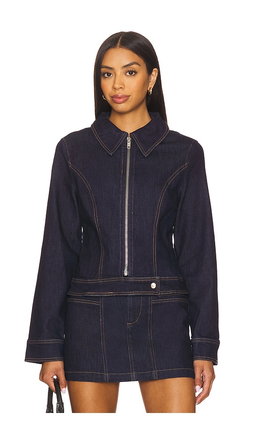 MADISON THE LABEL Anja Jacket in Dark Denim. XL/1X also in S, XS