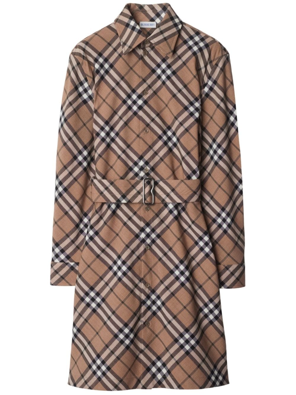 Checked shirt dress