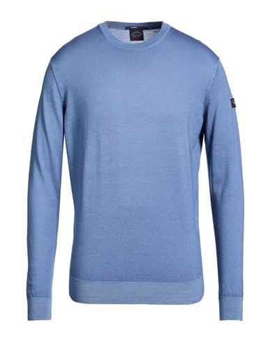 Man Sweater Slate blue Size 3XL Virgin Wool