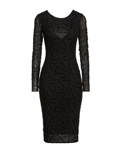 Woman Midi dress Black Size XL Polyester, Elastane