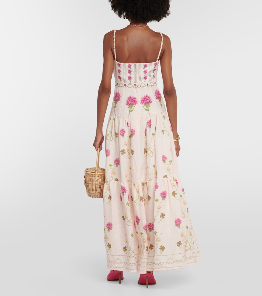Lima floral linen maxi dress