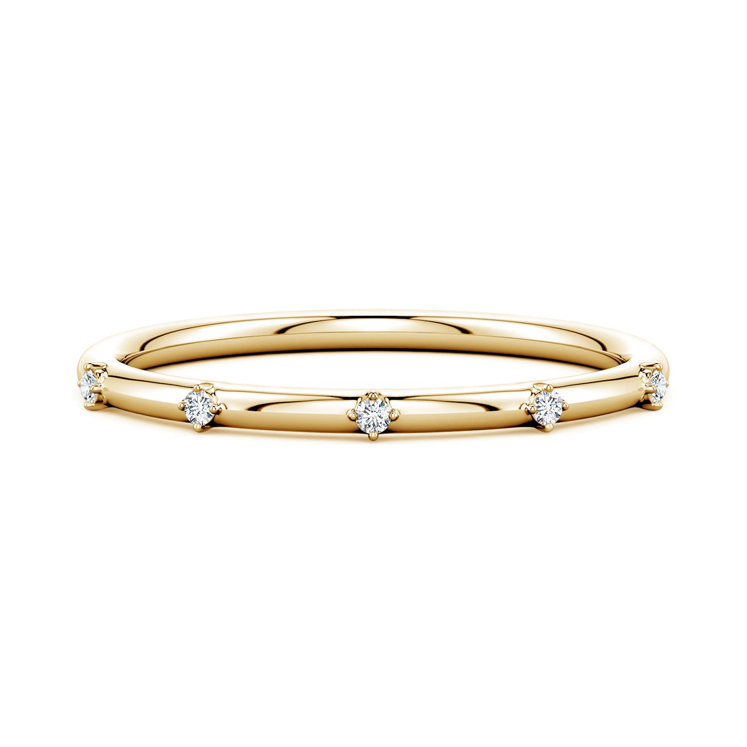 Angara 1.2 MM Round Diamond Five-Stone Station Ring in 18K Yellow Gold