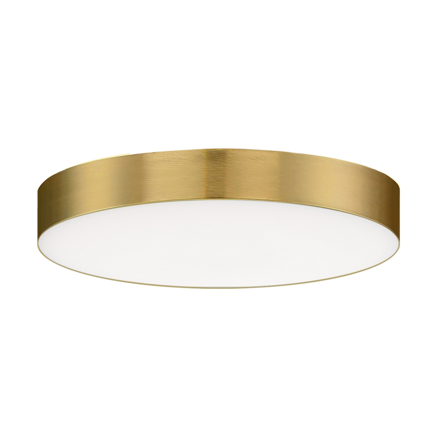 Satin Brass LED Flush Mount from the Trim Collection