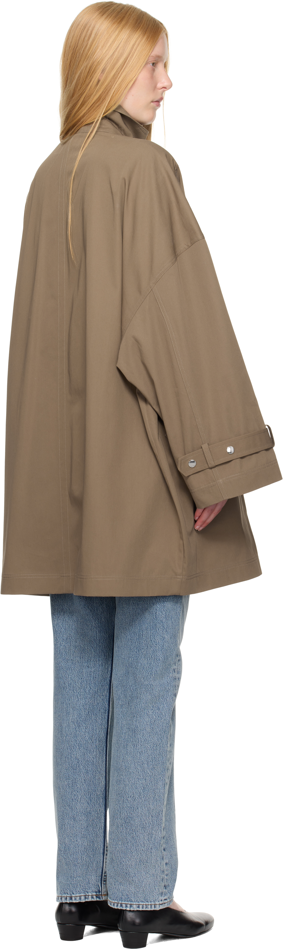 Taupe Oversized Trench Coat
